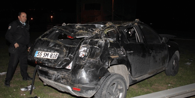 Otomobil takla attı: 7 yaralı