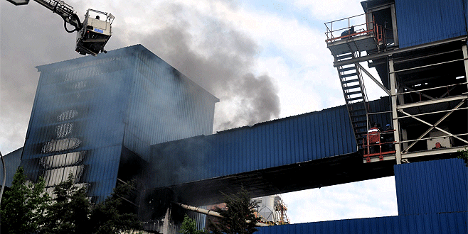 Bursa’da sunta fabrikasında yangın