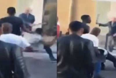 Döner bıçağıyla 50 kişiyi dağıtan Türk ülkenin gündeminde