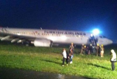 THY uçağı pistten çıktı