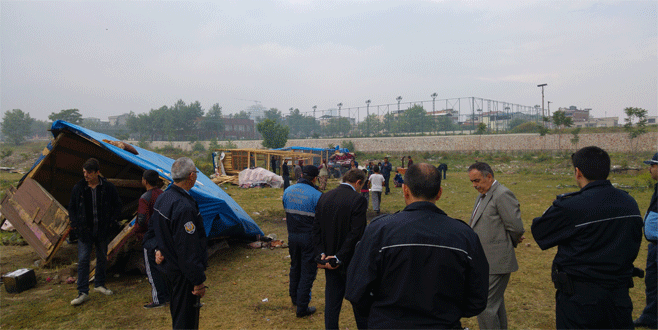 Bursa’da göçerlere şafak baskını