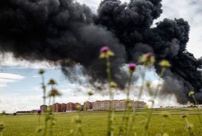 Lastik mezarlığında yangın!