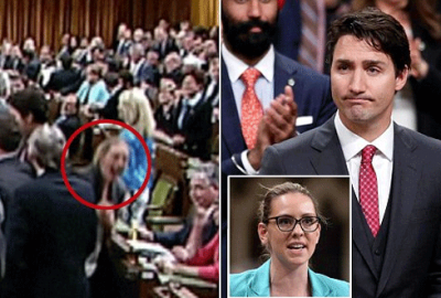 Başbakan kadına vurdu