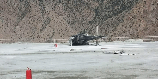 DSİ Genel Müdürü’nü taşıyan helikopter yan yattı