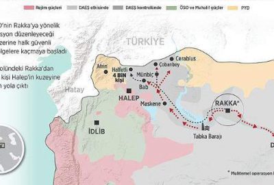 Rakka’da yüzbinler göç yolunda