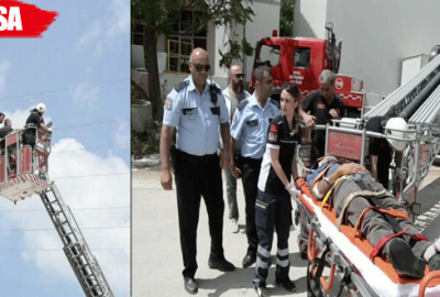 Cami inşaatında çalışan işçi ölümden döndü