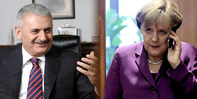 Başbakan Yıldırım’dan Angela Merkel’e telefon: Endişeyle izliyoruz