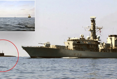 Rus denizaltısına İngiliz ‘gözaltısı’