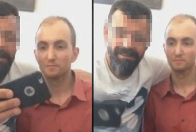 Bir garip görüntü! Seri katille selfie!