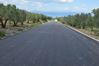 Eski Bursa yolunda asfaltlama tamam