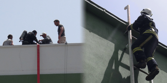 Bursa DSİ binasında korkutan yangın