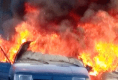 Kaynak sırasında alev topuna döndü