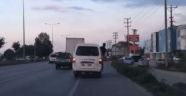 Bursa’da trafikte tehlikeli görüntüler