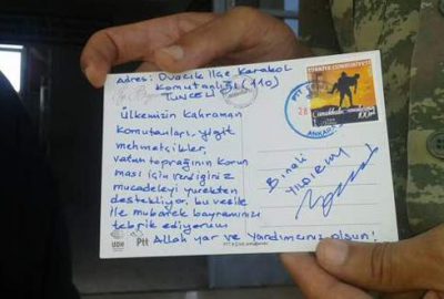 Başbakan’dan askere tebrik kartı