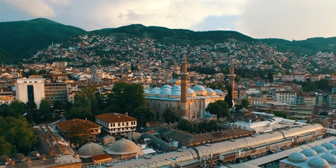 Camilerdeki mimari ihtişama kuşbakışı