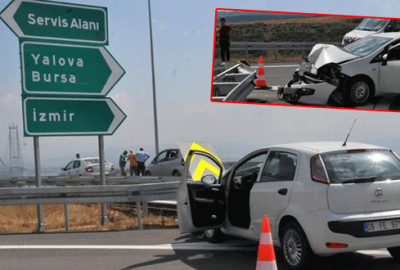 Osmangazi Köprüsü’nde ilk kaza!