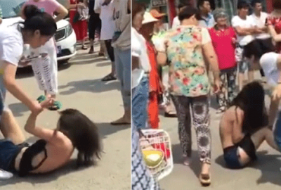 Kocasının metresine meydan dayağı attı!