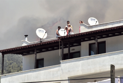 Bodrum’da korkutan yangın