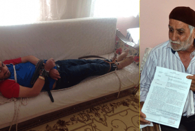 Akıl hastası Emre’yi babası bağlayıp zaptediyor