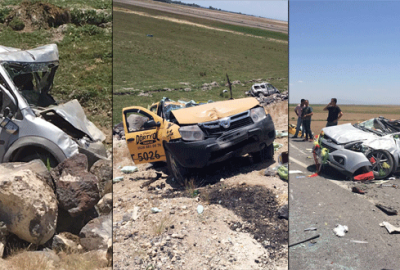 Düğün konvoyunda kaza: 1 ölü, 21 yaralı