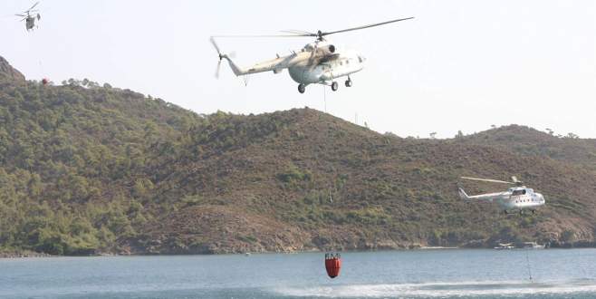 Bursa’da helikopterli orman yangını tatbikatı gerçeğini aratmadı