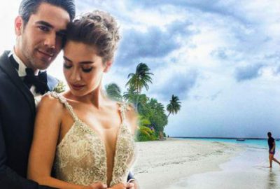 Neslihan Atagül eşi Kadir Doğulu ile Maldivler’de balayında