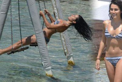 Serenay Aktaş Bodrum’da tatilde