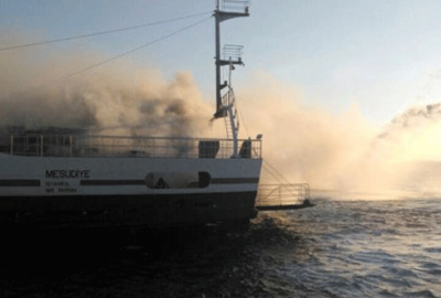 Lapseki-Gelibolu feribotunda yangın