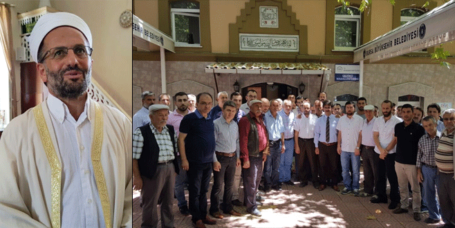 Bursa’da darp edilen imama destek