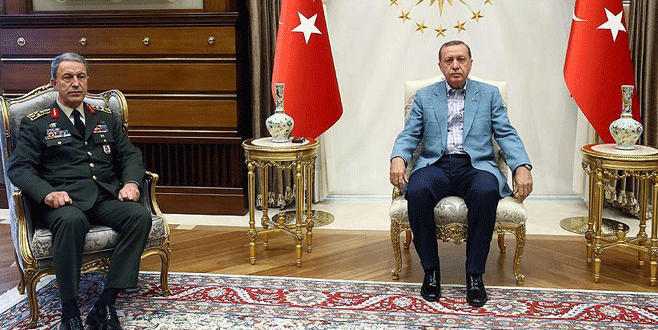 Cumhurbaşkanı Erdoğan Genelkurmay Başkanı Akar’ı kabul etti