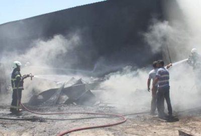 Didim’de hurdacıda çıkan yangın korkuttu