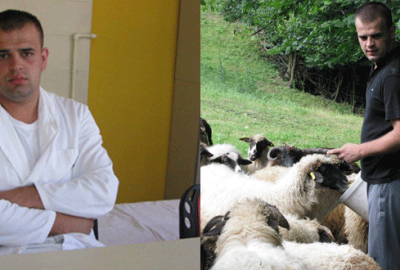 Bosna Hersek'in Zvornik şehrinde yaşayan Mehrudin Sabic, günün yarısında doktor,
