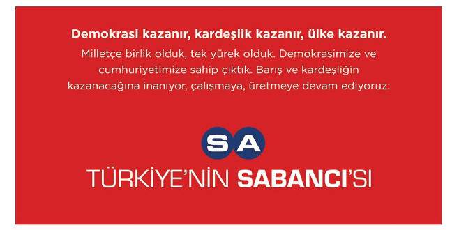 Sabancı Holding Türkiye’ye güvenini dünyaya duyuruyor