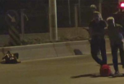 Darbecilere direnen kadının vurulma anı kamerada