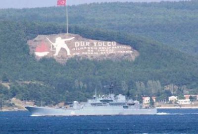 Rus Savaş gemisi Çanakkale boğazından geçti