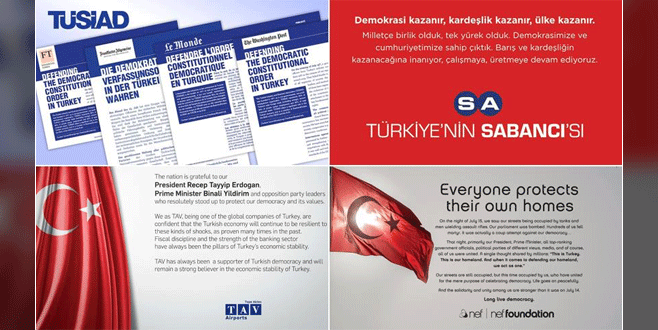 Türk şirketlerinden dünyaya ‘demokrasi’ ilanı