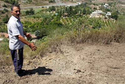 Yayladağı’na 17 mühimmat düştü