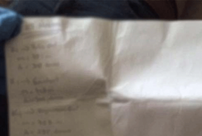 Talimatları ‘yenilebilir kağıtlara’ not almışlar