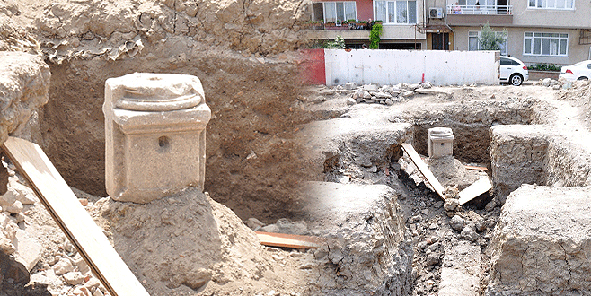 Bursa’da inşaat kazısında Bizans kalıntıları bulundu