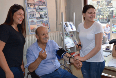 Belediye çalışanına sağlık taraması