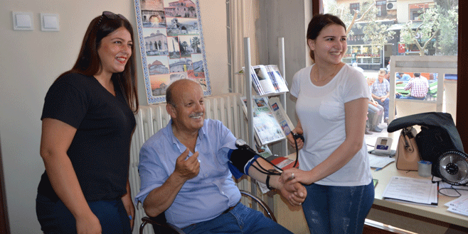 Belediye çalışanına sağlık taraması