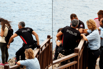 Polis ölümün kıyısından çekip aldı