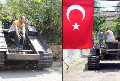 Darbecilere kızdı ‘tank’ yaptı