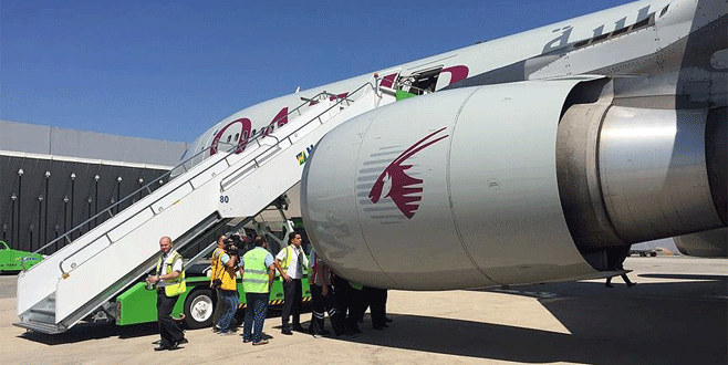 Katar uçağı, Atatürk Havalimanı’na acil iniş yaptı