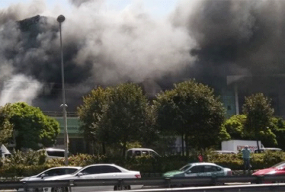 İş merkezinde korkutan yangın!