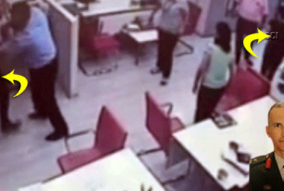 Noter katibi, darbecinin eşini bıçakla kovaladı