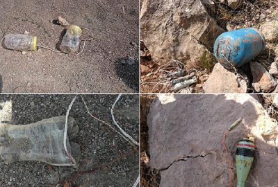 Karayoluna 700 kilo patlayıcı yerleştirmişler