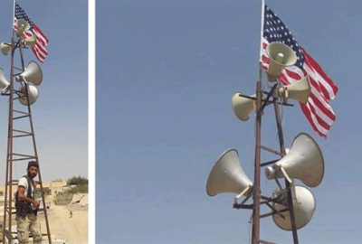 Menbiç’teki PYD/PKK’nın kalkanı ABD bayrağı