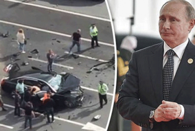 Putin’in aracı paramparça oldu