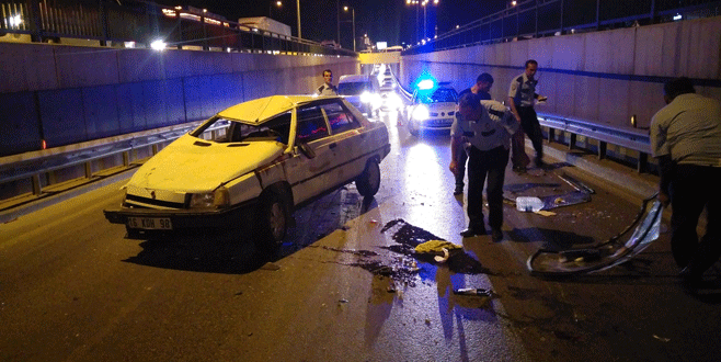 Kontrolden çıkan araba takla attı: 1 yaralı